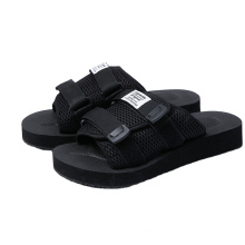 cheap 2021 new design antislip fashion mesh upper black color eva  custom slippers